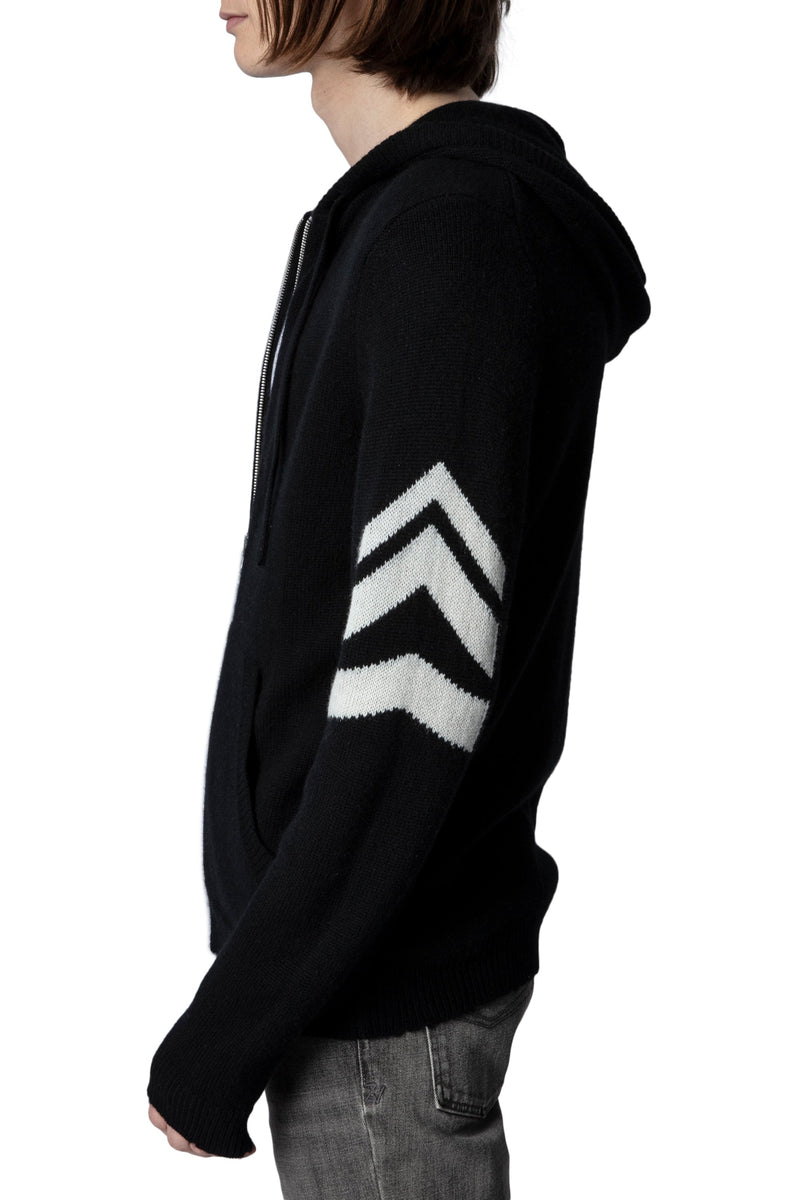 Cardigan Clash Arrow Negro