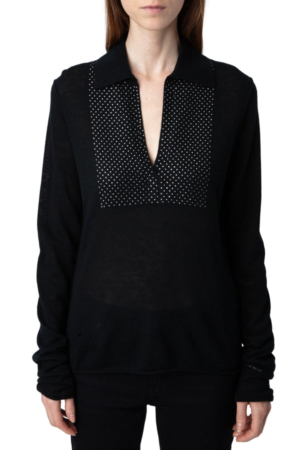 Sweater Sally Strass Noir