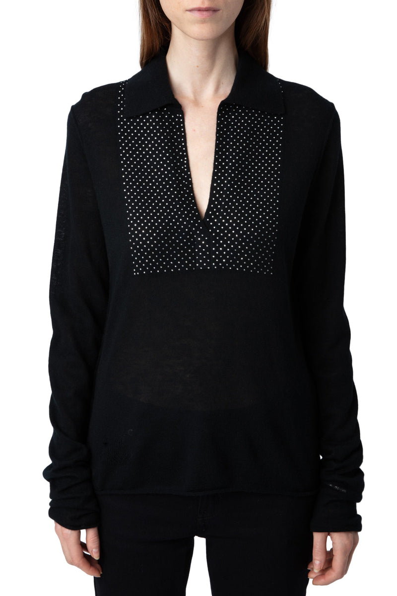 Sweater Sally Strass Noir