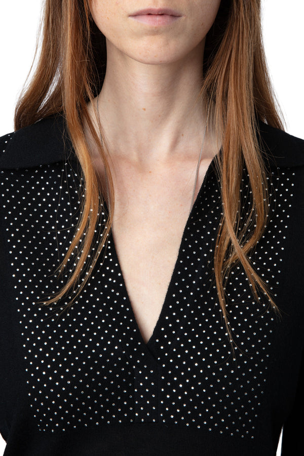 Sweater Sally Strass Noir