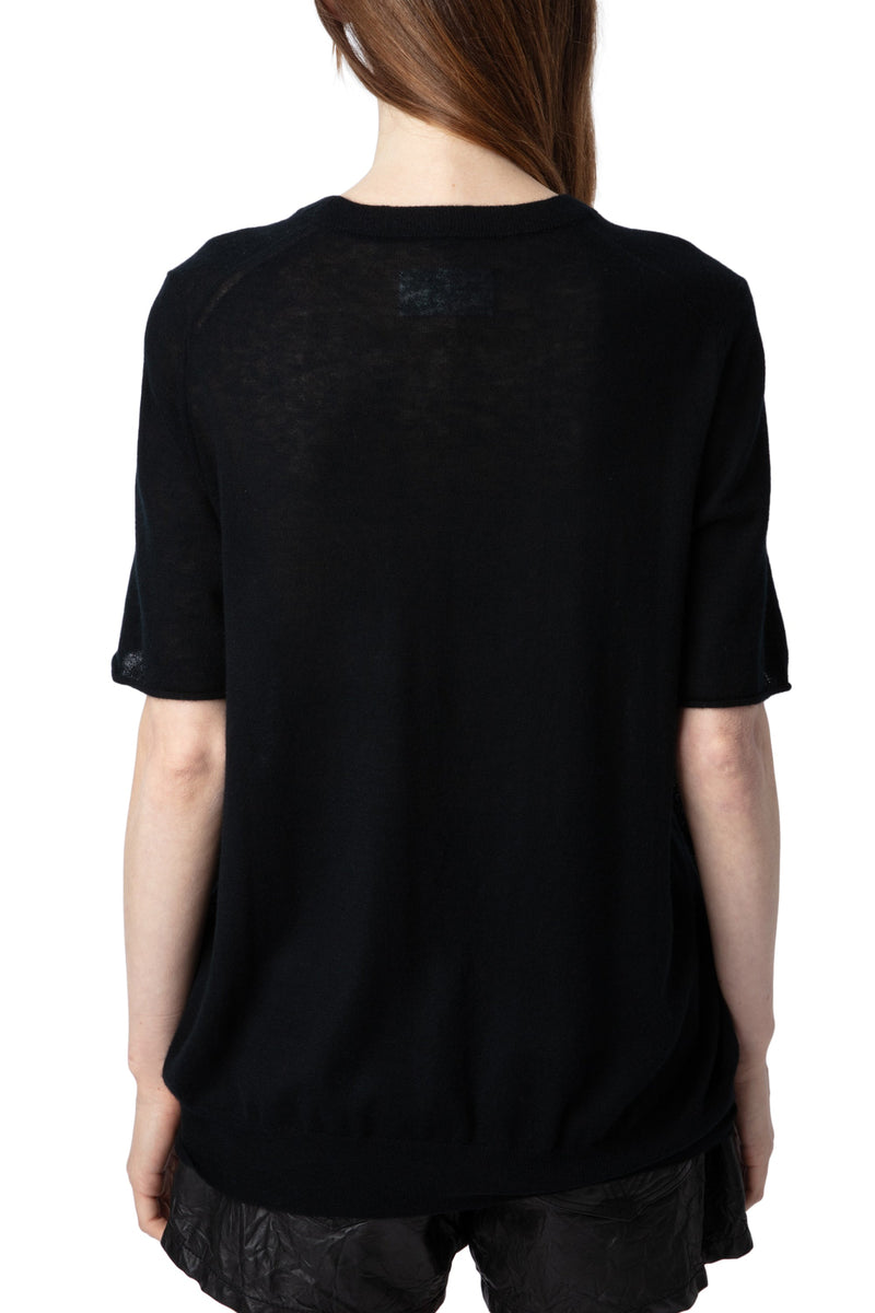 Sweater Ida Wings Strass Noir