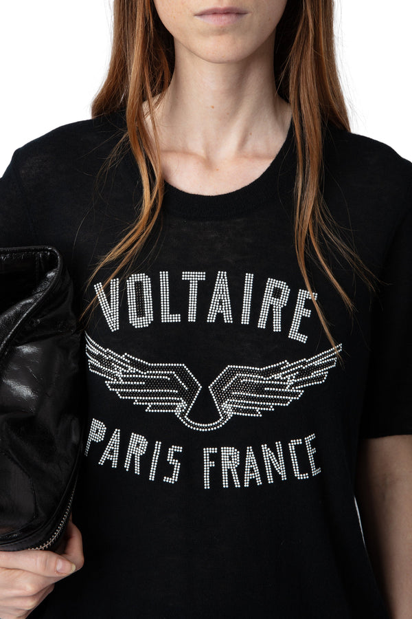 Sweater Ida Wings Strass Noir
