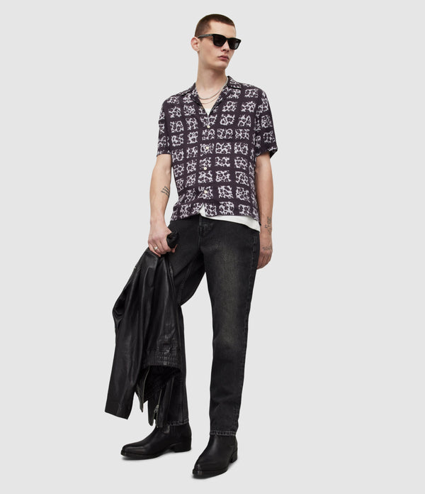 AllSaints | Camisa Cube Negro para hombre