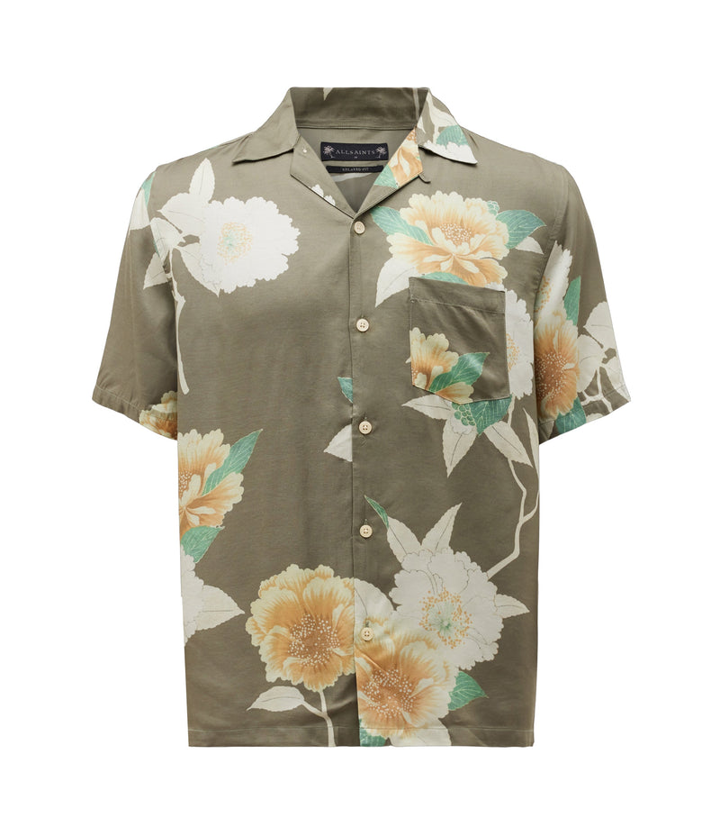 AllSaints | Camisa Alamein Khaki Green para hombre