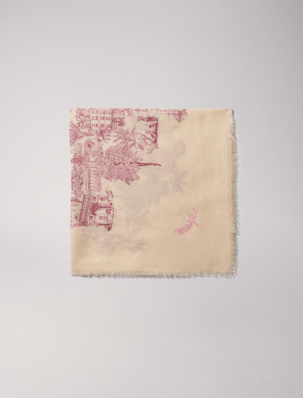 Pañuelo mezcla cachemira estampada