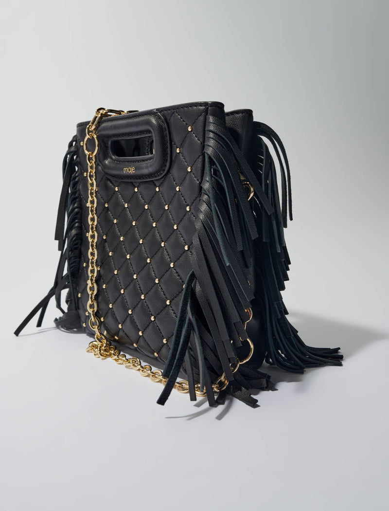 Bolso M mini acolchado y tachuelas