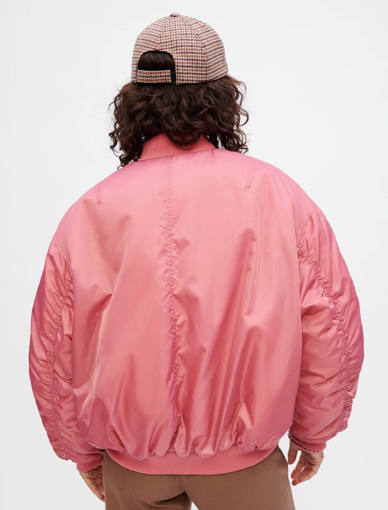 Bomber oversize bois de rose