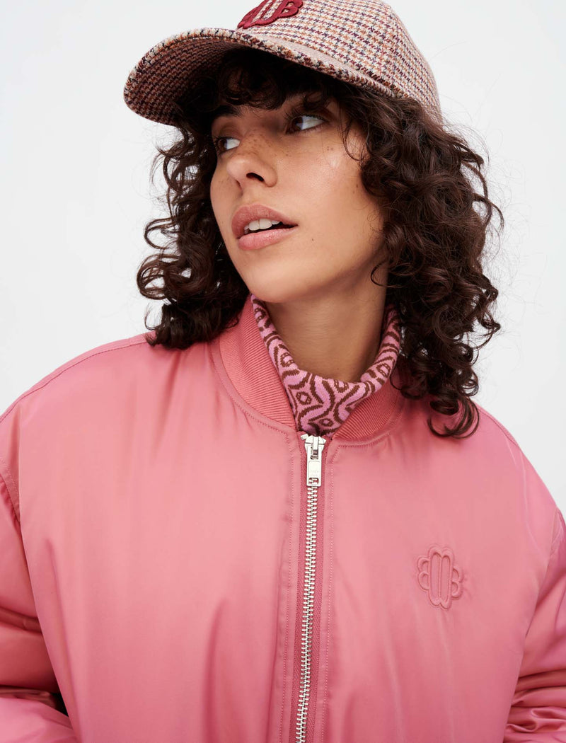 Bomber oversize bois de rose