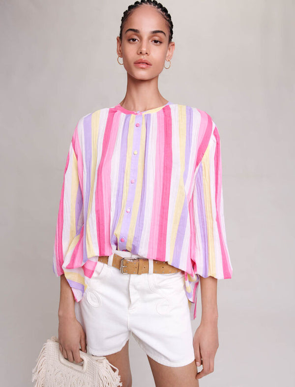 Blusa oversize de rayas