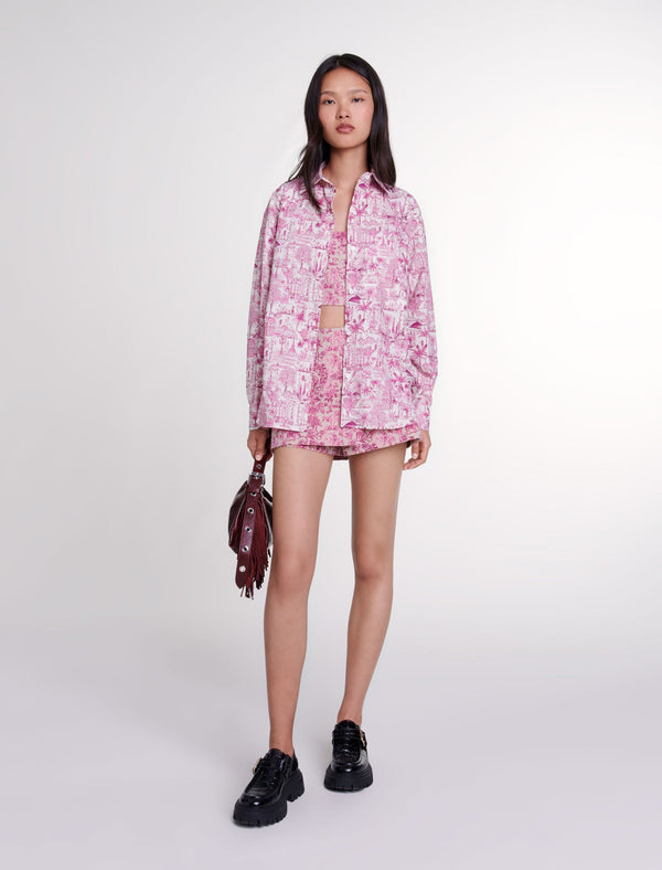 Camisa oversize estampada