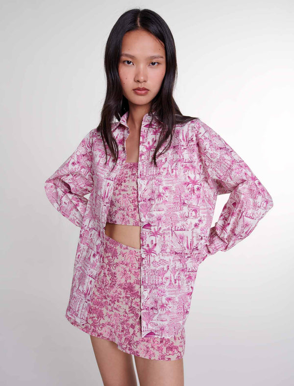 Camisa oversize estampada