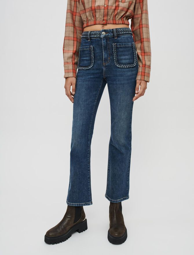 Vaquero con detalles trenzados
