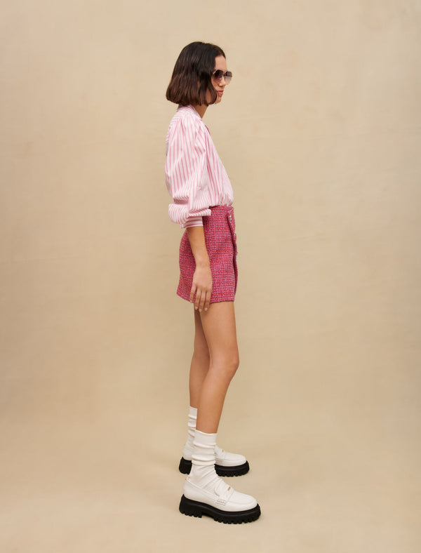 Falda cruzada de tweed