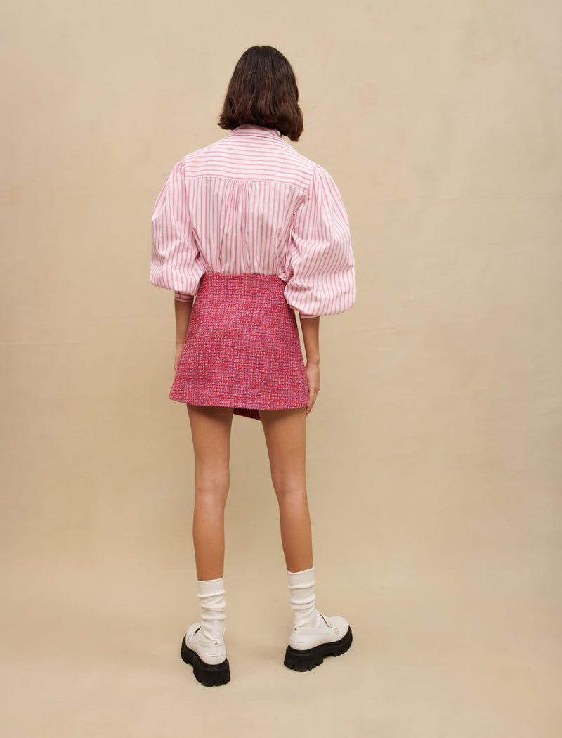Falda cruzada de tweed