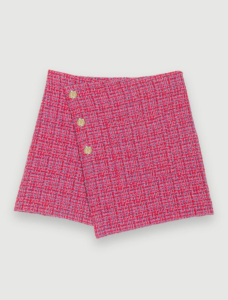 Falda cruzada de tweed