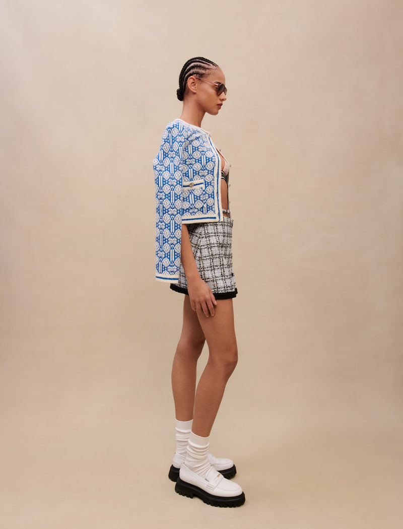 Falda de tweed a cuadros