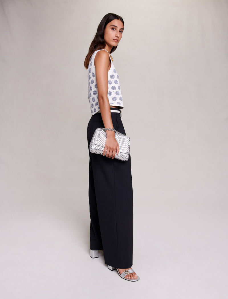 Pantalón ancho de corte masculino