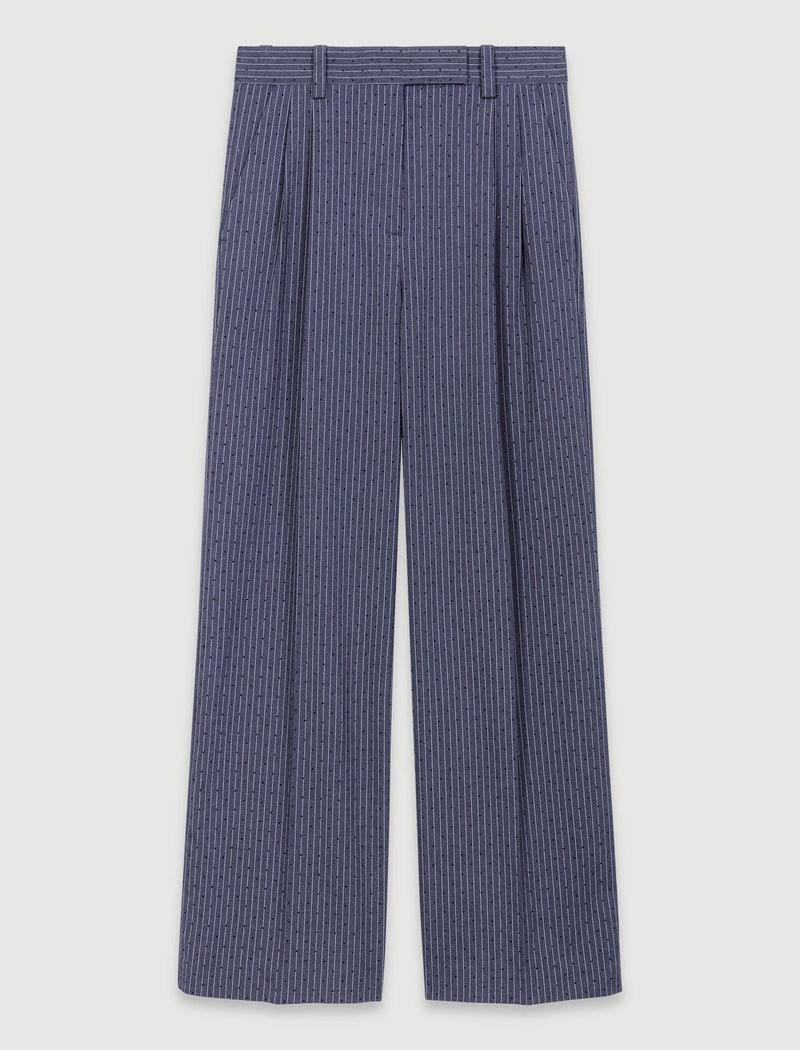 Pantalón de traje con strass