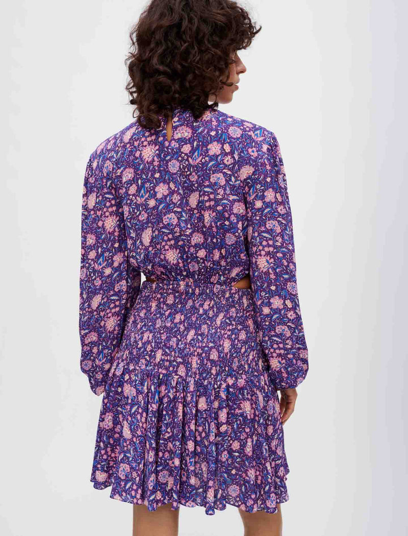 Maje | Vestido viscosa estampado de dalias para mujer.