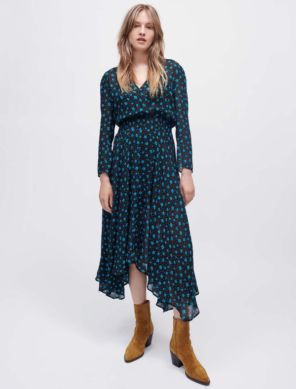 Maje | Vestido largo estampado para mujer.