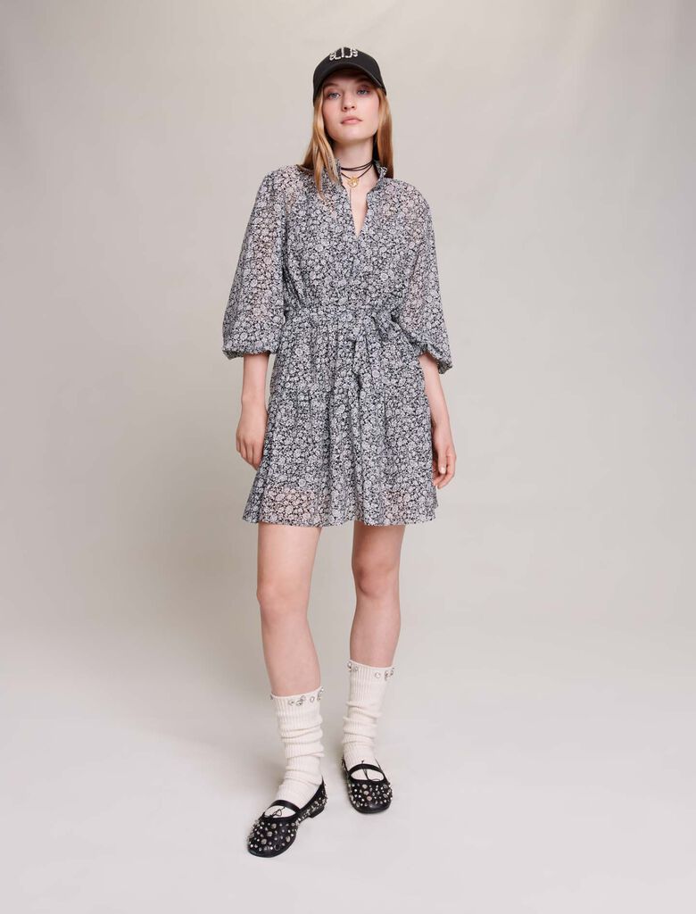 Maje | Vestido corto con estampado para mujer.