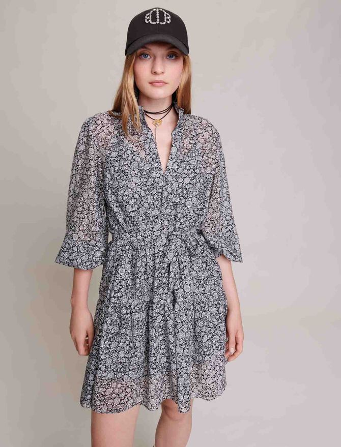 Vestido corto con estampado