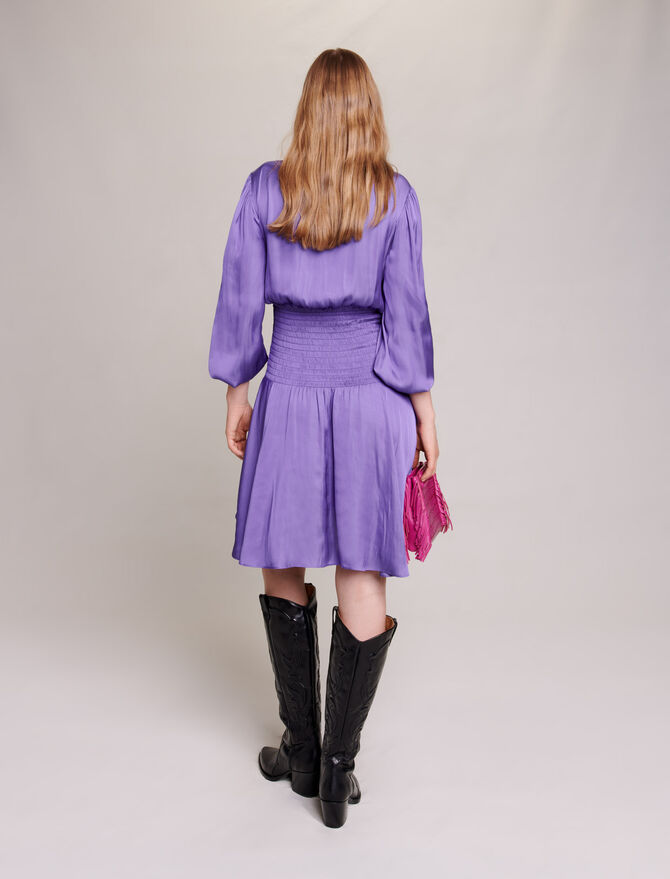 Maje | Vestido corto satinado para mujer.