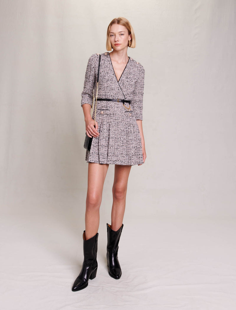 Vestido corto de tweed