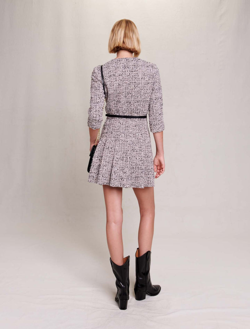 Vestido corto de tweed