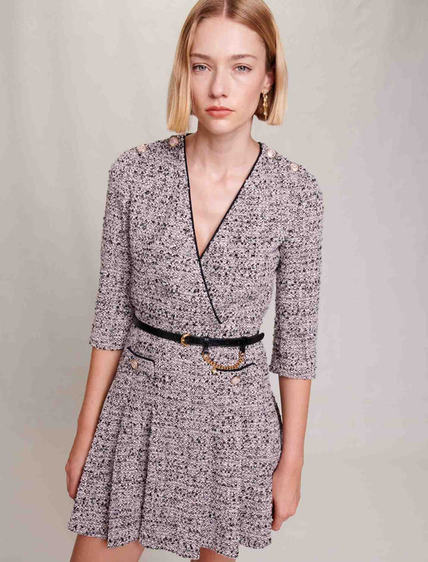 Vestido corto de tweed