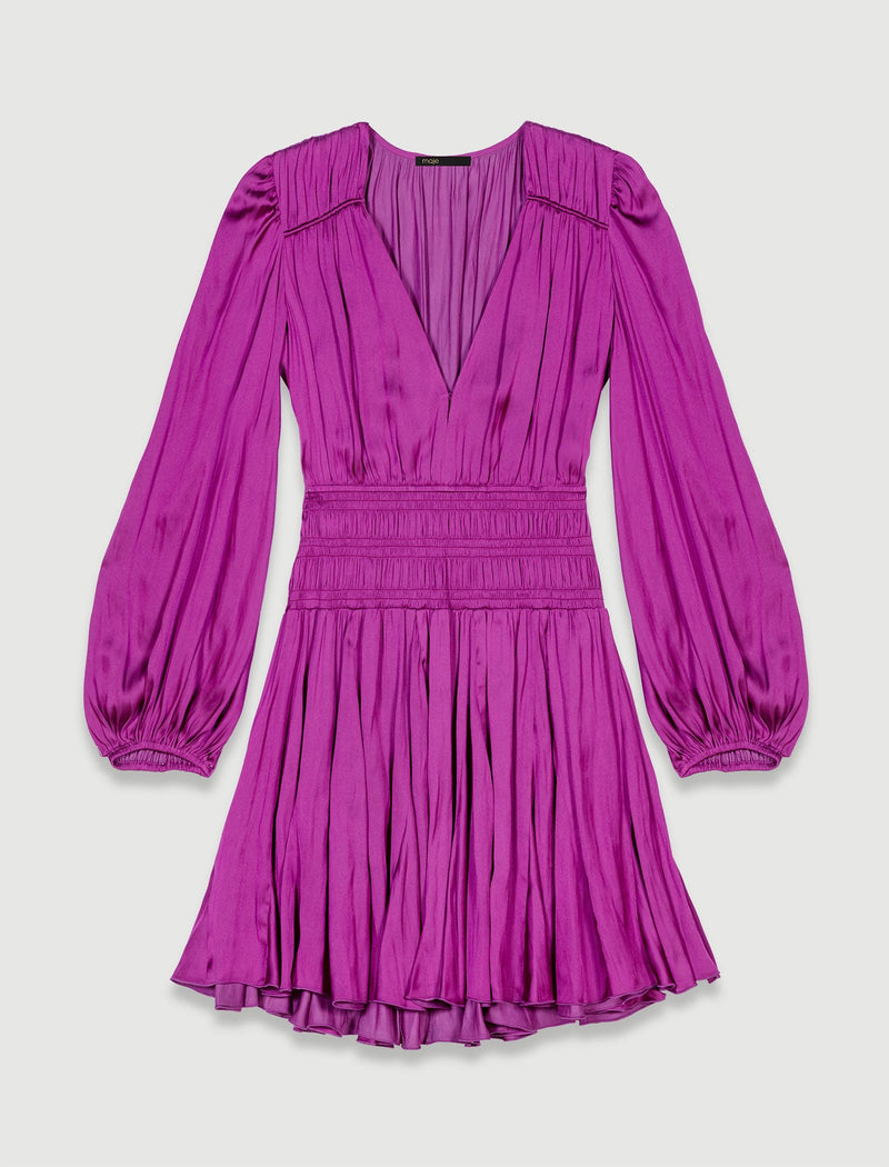 Vestido corto satinado