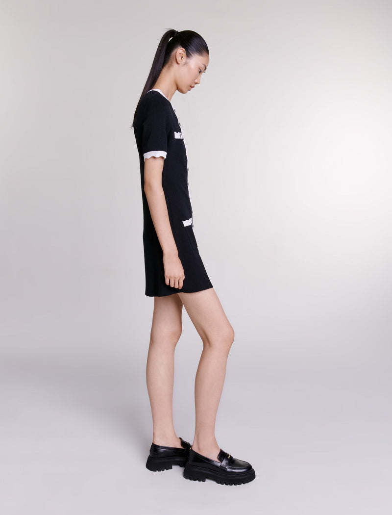 Vestido corto de punto