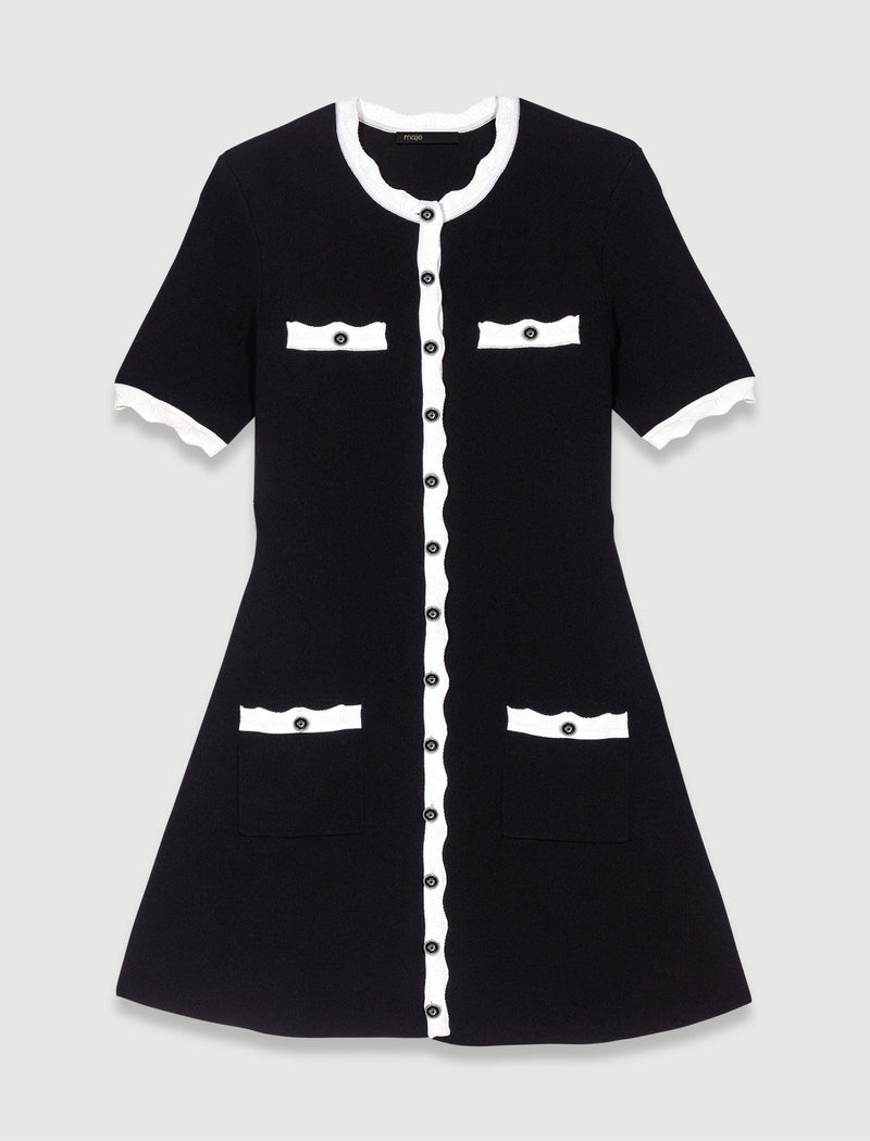 Vestido corto de punto