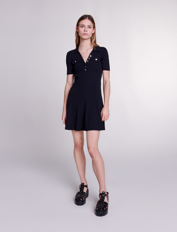 Vestido corto de punto