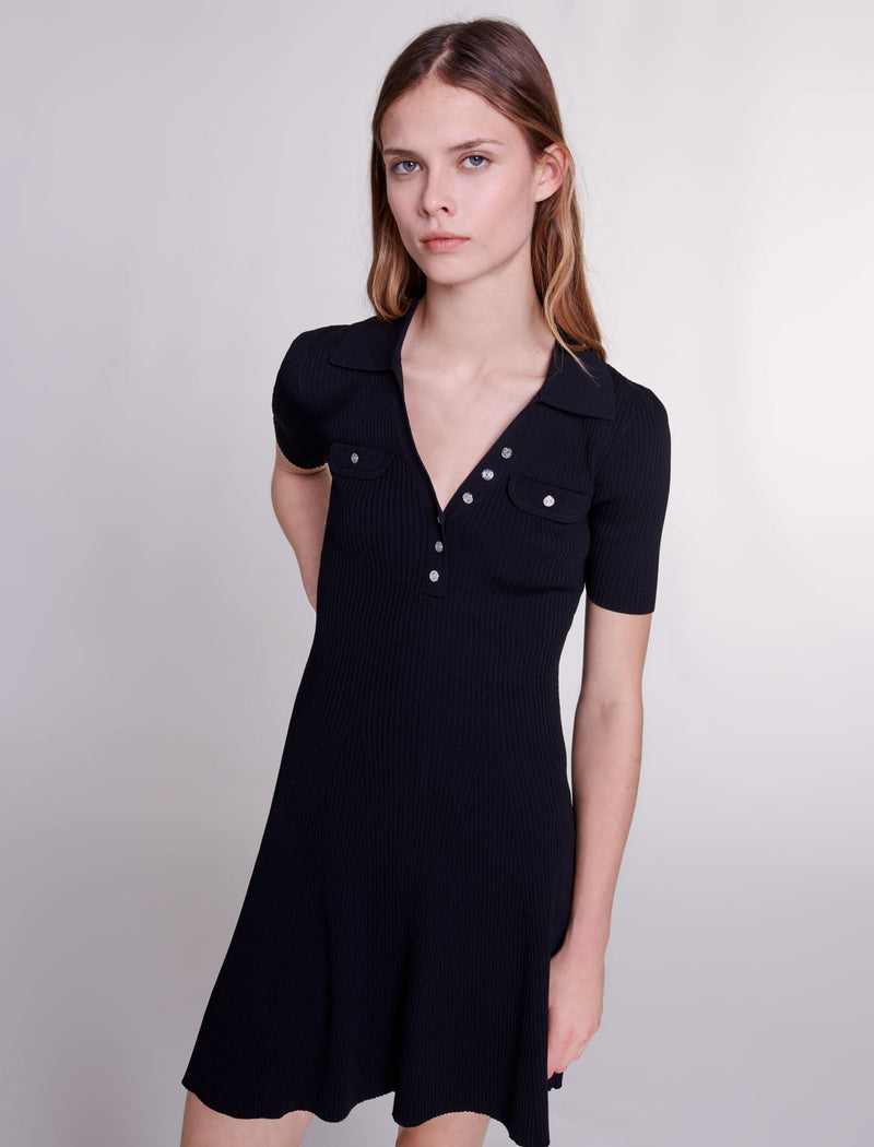 Vestido corto de punto