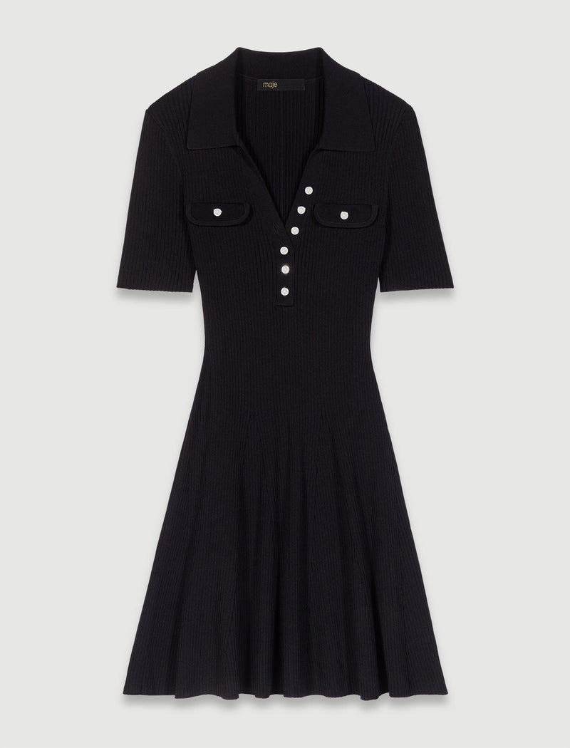 Vestido corto de punto