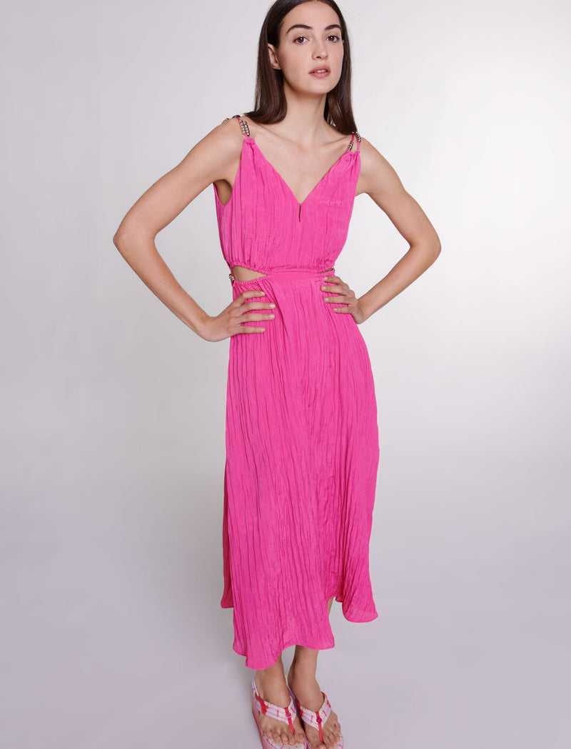 Vestido midi calado