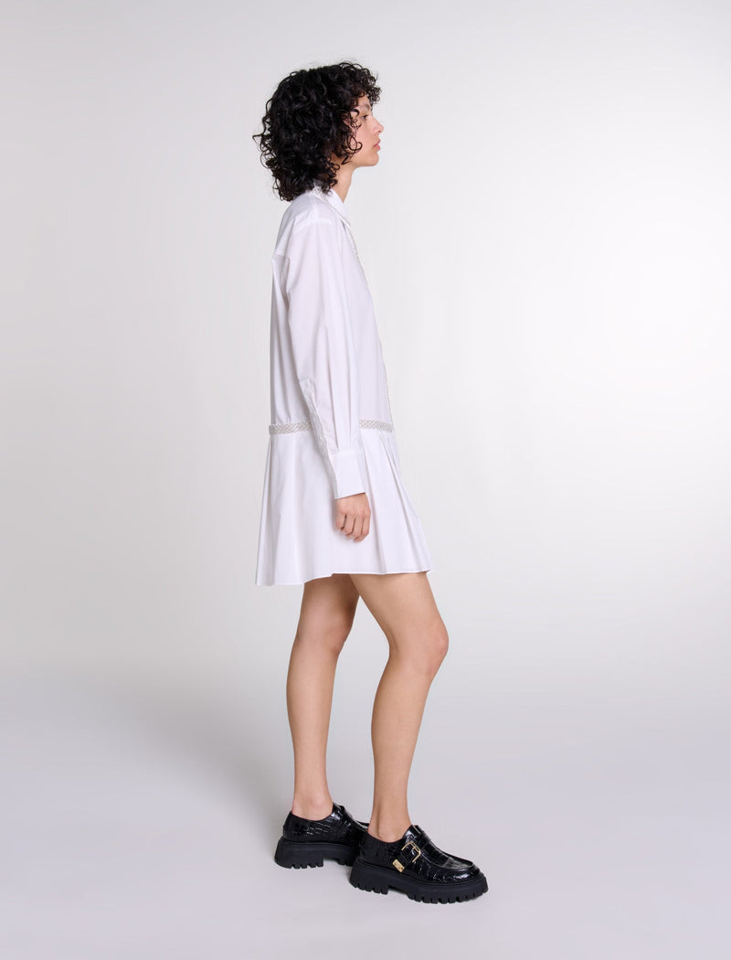 Vestido camisero con pedrería