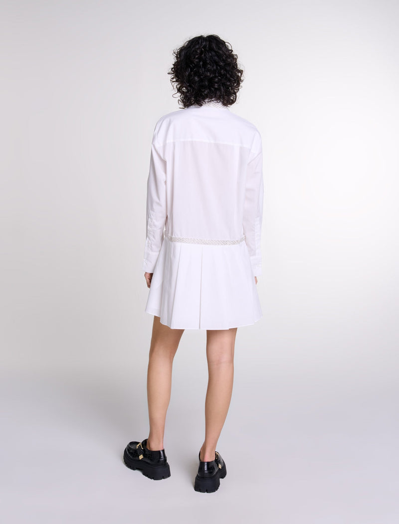 Vestido camisero con pedrería