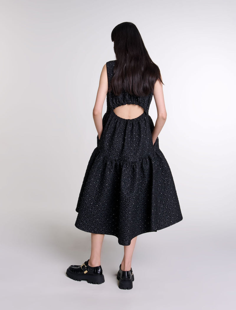 Vestido largo con strass