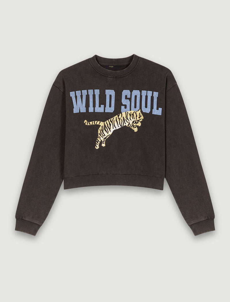Sudadera de algodón con estampado