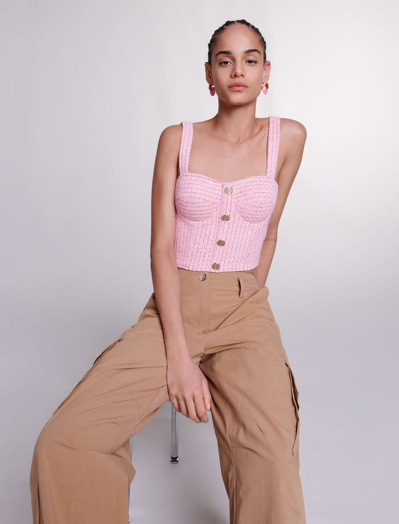 Crop top en tweed