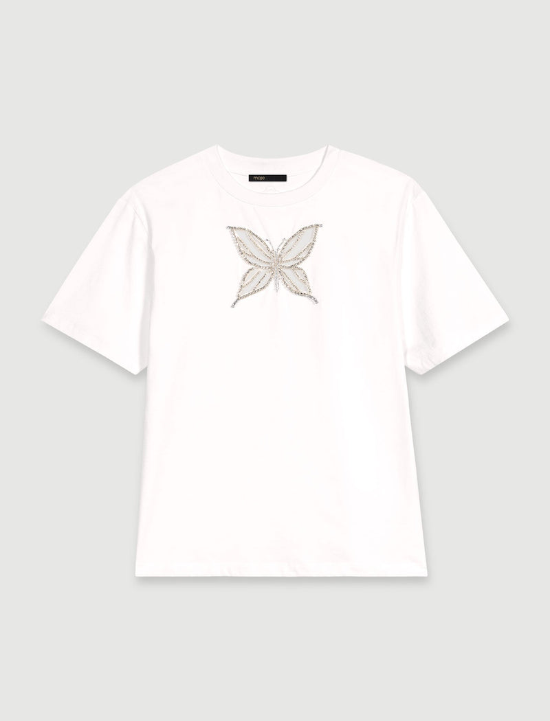 Camiseta con brillantes