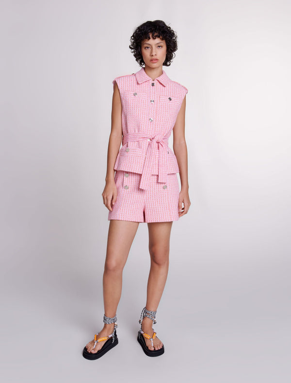 Chaqueta sin mangas de tweed
