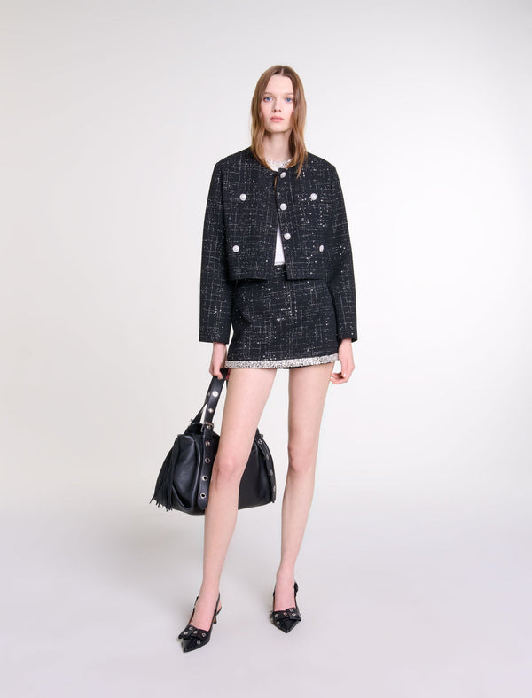 Chaqueta corta de tweed