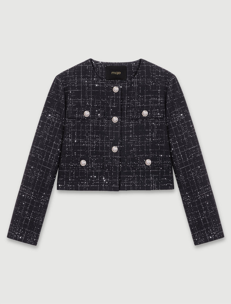 Chaqueta corta de tweed
