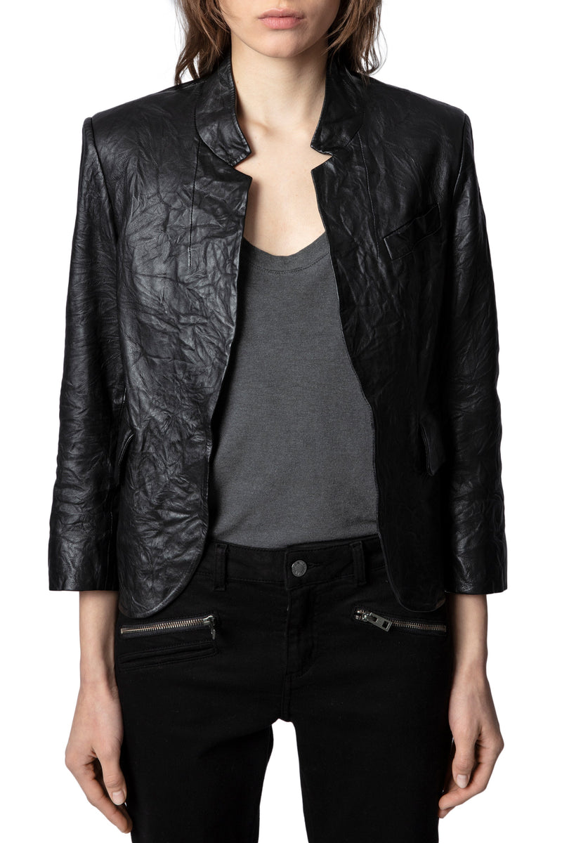 Saco Verys Cuir Froisse Noir