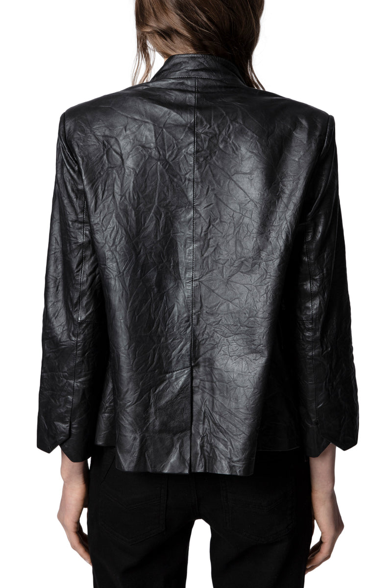 Saco Verys Cuir Froisse Noir