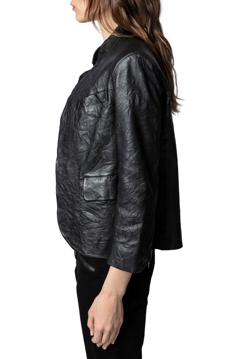 Saco Verys Cuir Froisse Noir
