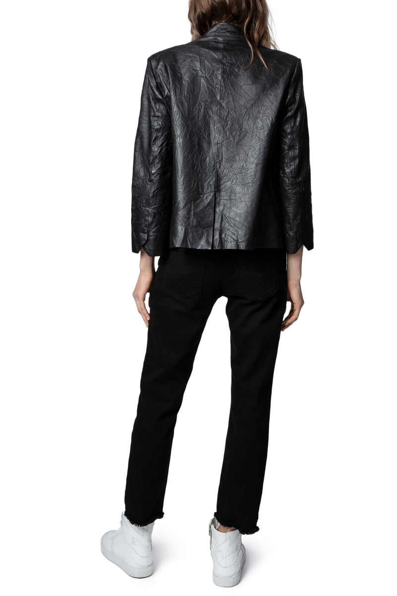 Saco Verys Cuir Froisse Noir